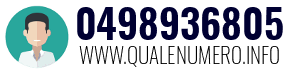 Numero di telefono 0498936805 0498936805