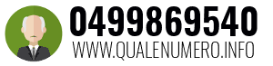 Numero di telefono 0499869540 0499869540