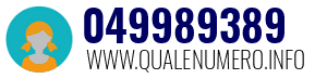 Numero di telefono 049989389 049989389