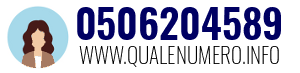 Numero di telefono 0506204589 0506204589