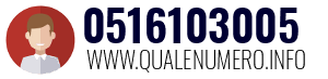 Numero di telefono 0516103005 0516103005