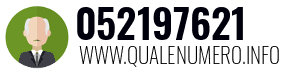 Numero di telefono 052197621 052197621