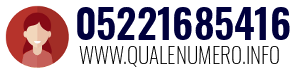 Numero di telefono 05221685416 05221685416