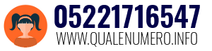 Numero di telefono 05221716547 05221716547