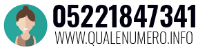 Numero di telefono 05221847341 05221847341