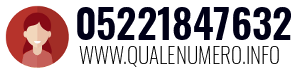 Numero di telefono 05221847632 05221847632