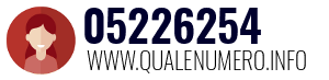 Numero di telefono 05226254 05226254