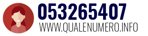 Numero di telefono 053265407 053265407