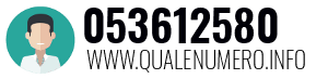 Numero di telefono 053612580 053612580