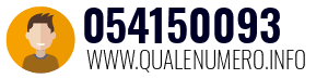 Numero di telefono 054150093 054150093