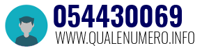 Numero di telefono 054430069 054430069