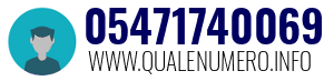 Numero di telefono 05471740069 05471740069