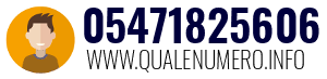 Numero di telefono 05471825606 05471825606