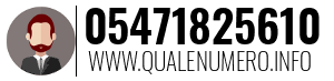 Numero di telefono 05471825610 05471825610