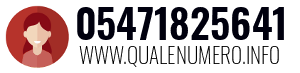 Numero di telefono 05471825641 05471825641