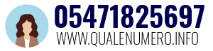 Numero di telefono 05471825697 05471825697