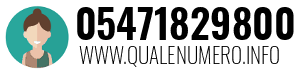 Numero di telefono 05471829800 05471829800