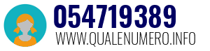 Numero di telefono 054719389 054719389