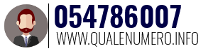 Numero di telefono 054786007 054786007