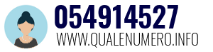 Numero di telefono 054914527 054914527