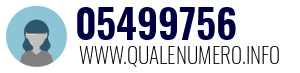 Numero di telefono 05499756 05499756