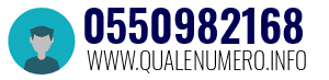 Numero di telefono 0550982168 0550982168