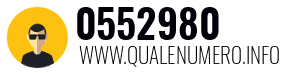 Numero di telefono 0552980 0552980