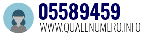 Numero di telefono 05589459 05589459