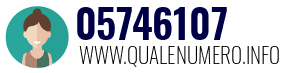 Numero di telefono 05746107 05746107