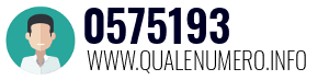 Numero di telefono 0575193 0575193