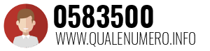 Numero di telefono 0583500 0583500