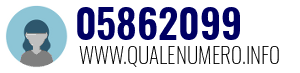 Numero di telefono 05862099 05862099