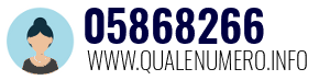 Numero di telefono 05868266 05868266