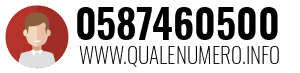 Numero di telefono 0587460500 0587460500