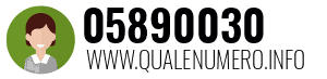 Numero di telefono 05890030 05890030
