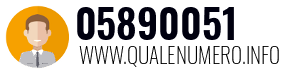 Numero di telefono 05890051 05890051