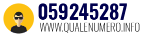 Numero di telefono 059245287 059245287