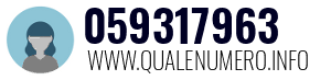 Numero di telefono 059317963 059317963