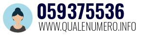 Numero di telefono 059375536 059375536