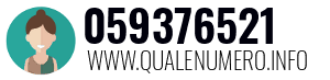 Numero di telefono 059376521 059376521