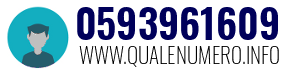 Numero di telefono 0593961609 0593961609