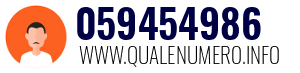 Numero di telefono 059454986 059454986