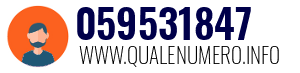 Numero di telefono 059531847 059531847
