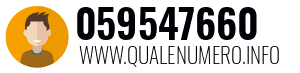 Numero di telefono 059547660 059547660