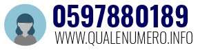 Numero di telefono 0597880189 0597880189