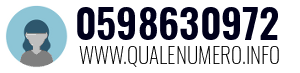 Numero di telefono 0598630972 0598630972
