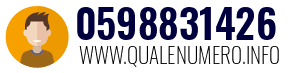 Numero di telefono 0598831426 0598831426