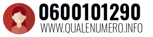 Numero di telefono 0600101290 0600101290