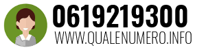Numero di telefono 0619219300 0619219300