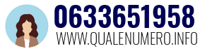 Numero di telefono 0633651958 0633651958